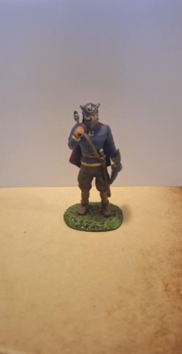 Luptator medieval din plumb - Viking 1:32 foto