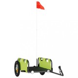 Cumpara ieftin Remorca de bicicleta, verde, textil oxford si fier