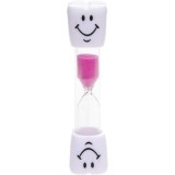 Cumpara ieftin Clepsidra pentru perierea dintilor, 3 minute, 10 x 2.5 cm, roz