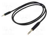 Cablu Jack 3,5mm la Jack 6,3mm stereo 1,5m negru Reds Music