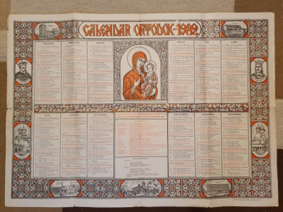 calendar ortodox din anul 1982 foto