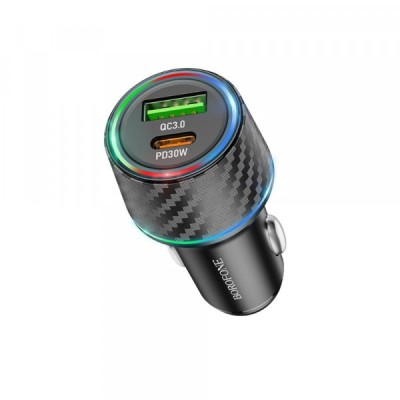 Incarcator Auto Borofone BZ21 Brilliant, 48W, 3A, 1 x USB-A - 1 x USB-C, Negru foto