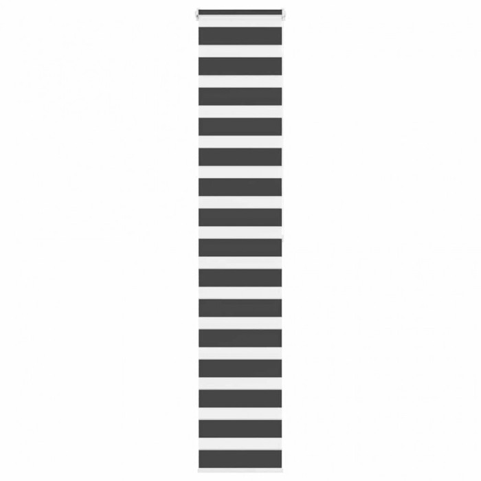 Jaluzea tip zebra neagră lățime țesătură 45,9 cm poliester
