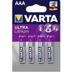 Baterie Varta Ultra Lithium AAA R3 1,5V litiu set 4 buc.