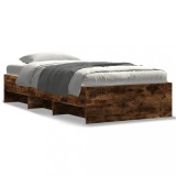 Cumpara ieftin Cadru pat fara saltea stejar fumuriu, 90x190 cm, lemn prelucrat