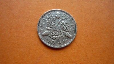 3 PENCE 1930 ARGINT ***** foto