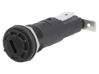 Clemă Siguranțe Cilindrice 6,3x32mm Neagră 250V foto