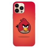 Husa compatibila cu Apple iPhone 15 Pro Max model Angry birds Red J. Bird, Silicon, TPU, Viceversa, Transparent, Carcasa