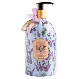 Sapun lichid cu dispenser si aroma de lavanda Scented Garden IDC Institute 40191, 500ml
