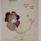 A QUATRE FEUILLES , CROMOLITOGRAFIE DUPA O GRAVURA de RAPHAEL KIRCHNER , CARTE POSTALA , CLASICA