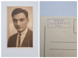 Fotografie format CP: Atelier Foto Lux Zalevsky, Portret de tanar, ca. 1925 / Braila / Romania