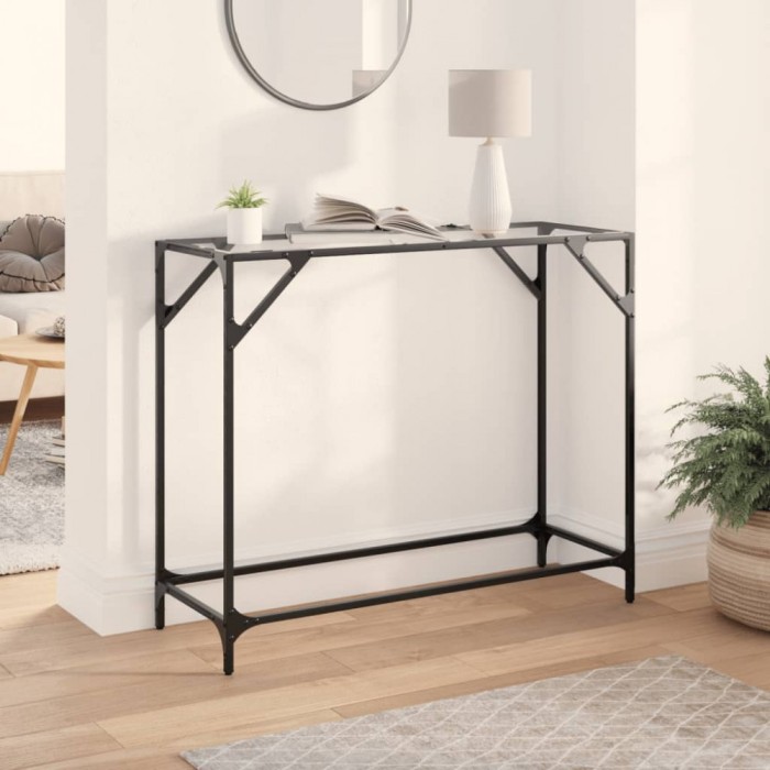 vidaXL Măsuță de cafea, blat din sticlă transparentă, 98x35x81 cm oțel 846020