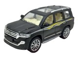 Cumpara ieftin Macheta SUV Toyota Land Cruiser Die-Cast 1:24 Negru cu Dungi Galbene- sunete,lumini si resort-20 cm