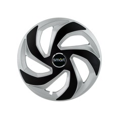 Set 4 capace roti Rex Gri-Negru R15 pentru gama auto Smart