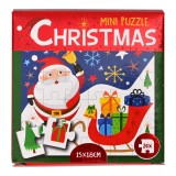 Mini puzzle tematica de iarna cu sanie