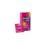 Prezervative cu striatii Durex Pleasure Me, 56 mm, 1 cutie x 10 buc