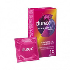 Prezervative cu striatii Durex Pleasure Me, 56 mm, 1 cutie x 10 buc