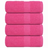 Gossi prosoape de baie, frogn, 4 buc., roz, 30x30 cm, 360 g/m2