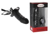 Strap-On Cu Vibratii Homeboy, Negru, 18 cm, Malesation