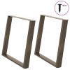 VidaXL Picioare de masă &icirc;n formă de U, 2 buc., oțel natural, 100 x (72-73) cm 4012807
