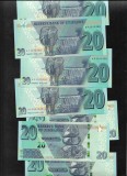 Zimbabwe 20 dollars 2020 aunc unc pret pe bucata