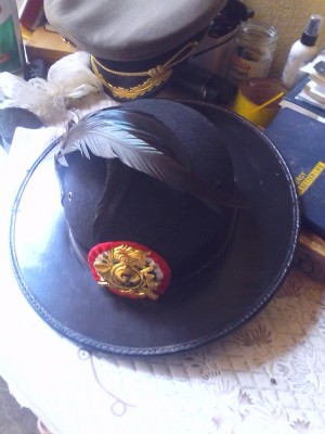 Palarie militara Italiana Moretto Bersaglierrii Regimentul 3 foto