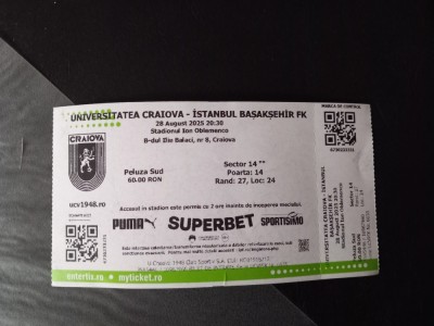 Bilet U Craiova - Basaksehir Istanbul foto
