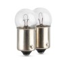 Becuri auto r10w halogen 12v 10w, soclu ba15s, set 2 buc, omologate, transparent