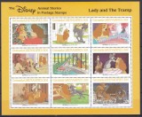 DB1 Desene Animate Disney Doamna si Vagabondul Grenada Grenadines MS MNH, Nestampilat