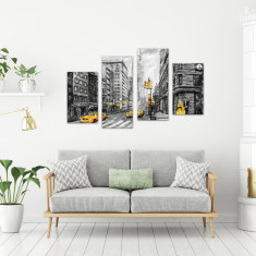 Tablou canvas 4 piese - New York Taxi
