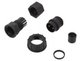 Mufă Circulară 2-PIN Aurită 20A DC-02BFMB-SL7001