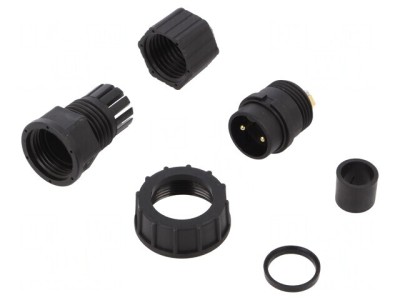 Mufă Circulară 2-PIN Aurită 20A DC-02BFMB-SL7001 foto