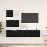 VidaXL Dulap pentru TV pe Perete 4 pcs Stejar negru 80 x 30 x 30.5 cm