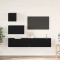 vidaXL Dulap pentru TV pe Perete 4 pcs Stejar negru 80 x 30 x 30.5 cm 3393139