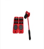 Set transportat si ridicat mobila, 5 piese, rosu-negru