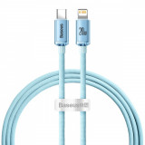 Cablu USB Tip C Baseus Crystal Shine Series - Putere De &icirc;ncărcare Rapidă Lightning 20 W 1,2 M Albastru (CAJY001303)