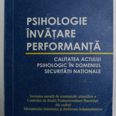 PSIHOLOGIE , INVATARE , PERFORMANTA de CORINA - MIHAELA ZAHARIA (coordonator ) , 2007, DEDICATIE *