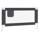 Cumpara ieftin Balustrada de protectie pat copii, gri inchis, 140x25 cm textil