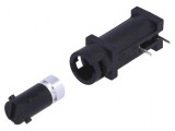 Clemă siguranțe cilindrice orizontală 5x20mm 10A 20&divide;85&deg;C