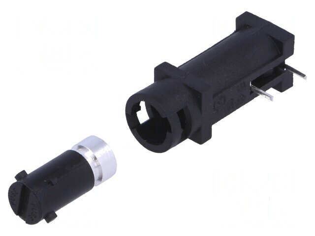 Clemă siguranțe cilindrice orizontală 5x20mm 10A 20&divide;85&deg;C