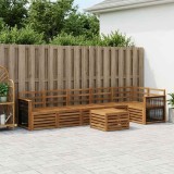 Cumpara ieftin Set de canapele de exterior 7 buc. 6-Locuri natural