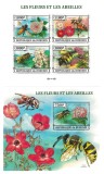 BURUNDI 2013 - Flori si albine/ set complet MNH - bloc+colita, Nestampilat