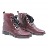 Ghete Dama, Caspian-Cas-Capri, Casual, Piele Naturala, Bordo