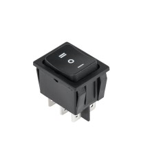 Intrerupator 6 poli 3 pozitii bistabil fara retinere ON-OFF-ON 250V 15A 21.7x28.5mm PRK0101 foto