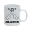 Cana alba personalizata &quot;Asa arata un sef extraordinar&quot;, INOVATIX&reg;. 330ml, Oem