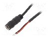 Cablu alimentare DC, cabluri, DC 5,5/2,1 soclu, negru, 2m, SUNNY - ECJ20R2155STST
