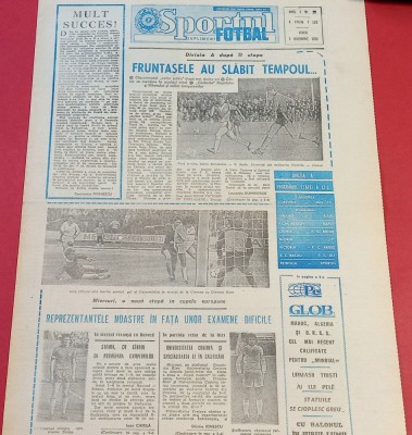 Ziarul Sportul supliment FOTBAL 01.11.1985 (cupele europene Craiova,Steaua) foto