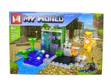Set constructie My World portal cu figurina 4 in 1 cu 119 piese decor aventuri mg1168c
