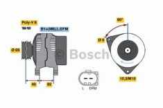 Generator / Alternator AUDI A4 (8E2, B6) (2000 - 2004) BOSCH 0 986 044 470