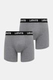 Levi&#039;s boxeri 2-pack culoarea gri, 37149-1193